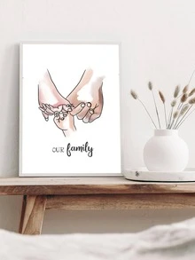 1入組手掌圖案無框畫 - 彩色 - 查看 4