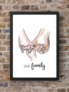 1入組手掌圖案無框畫 - 彩色 - 查看 5