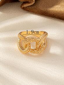 螺旋設計戒指 - 金色 - 查看 2