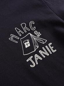 MARC&JANIE 男孩休閒戶外透氣卡通印花圓領短袖T恤，夏季