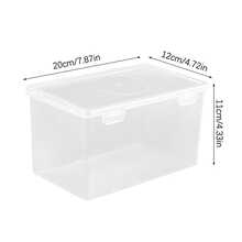 Mask Storage Box Wet Tissue Box Baby Wipes Dispenser Holder Tissue Box With Lid - 無色 - 查看 6