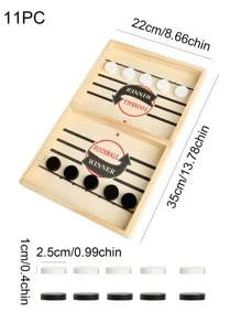 11入組桌子曲棍球彈射器親子裝互動玩具 - 彩色 - 查看 2