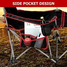 Removable Footrest Reclining Camping Chair - 黑色 - 查看 3