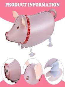 6 pièces de ballons animaux de ferme thème animaux - vache, mouton, poney, canard, coq, cochon. Ballons en aluminium pour décoration de fête d'anniversaire, barbecue. Jouets pour enfants, Noël