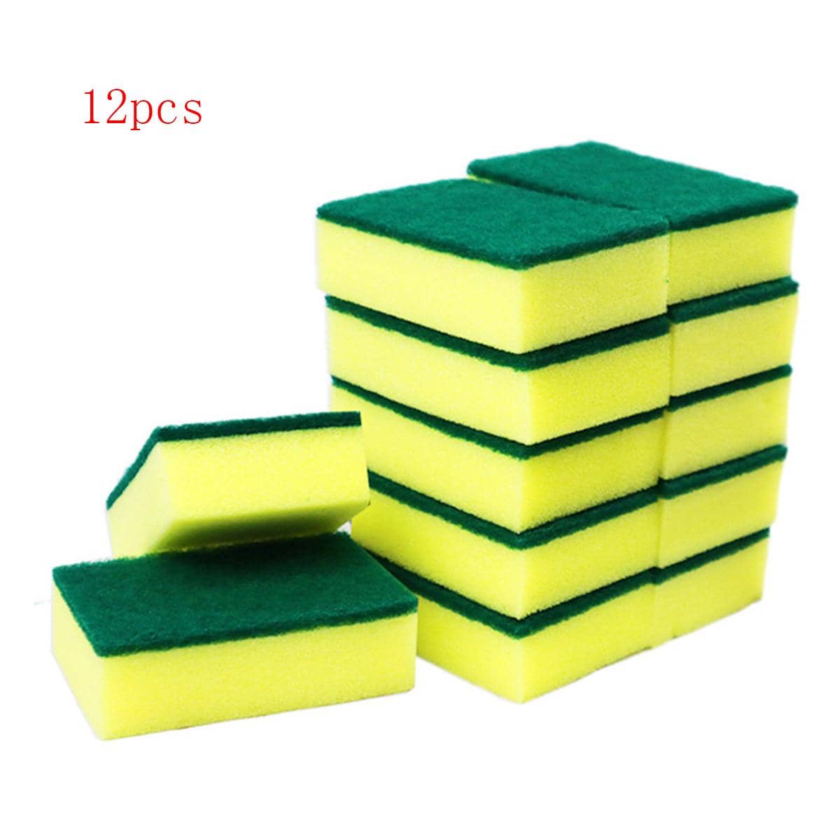 12/24 miếng bọt biển vệ sinh nhà bếp, miếng bọt biển rửa chén, miếng bọt biển vệ sinh ma thuật, miếng bọt biển chà hai mặt, nhà bếp, phòng tắm, nhà cửa, đồ dùng gia đình