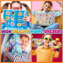 100 miếng dán sáng tạo chống thấm nước có hình thỏ, dưa hấu, mặt trời, thiết kế bánh rán để tự trang trí máy tính xách tay, máy tính, điện thoại di động, vỏ điện thoại, đàn guitar, máy tính để bàn, cốc, phụ kiện du lịch, xe máy, ô tô, v.v. Tuyệt vời để tặng quà. - Nhiều màu - Xem 5