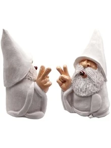 1pc Gonk Shaped Garden Decorative Object - White - View 2