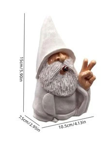 1pc Gonk Shaped Garden Decorative Object - White - View 6