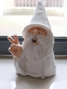 1pc Gonk Shaped Garden Decorative Object - White - View 3