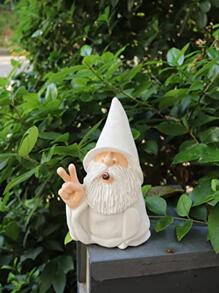 1pc Gonk Shaped Garden Decorative Object - White - View 4