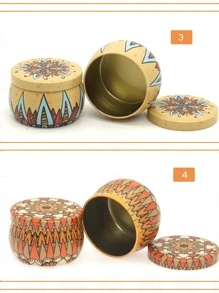 1pc Flower Print Candle Mold