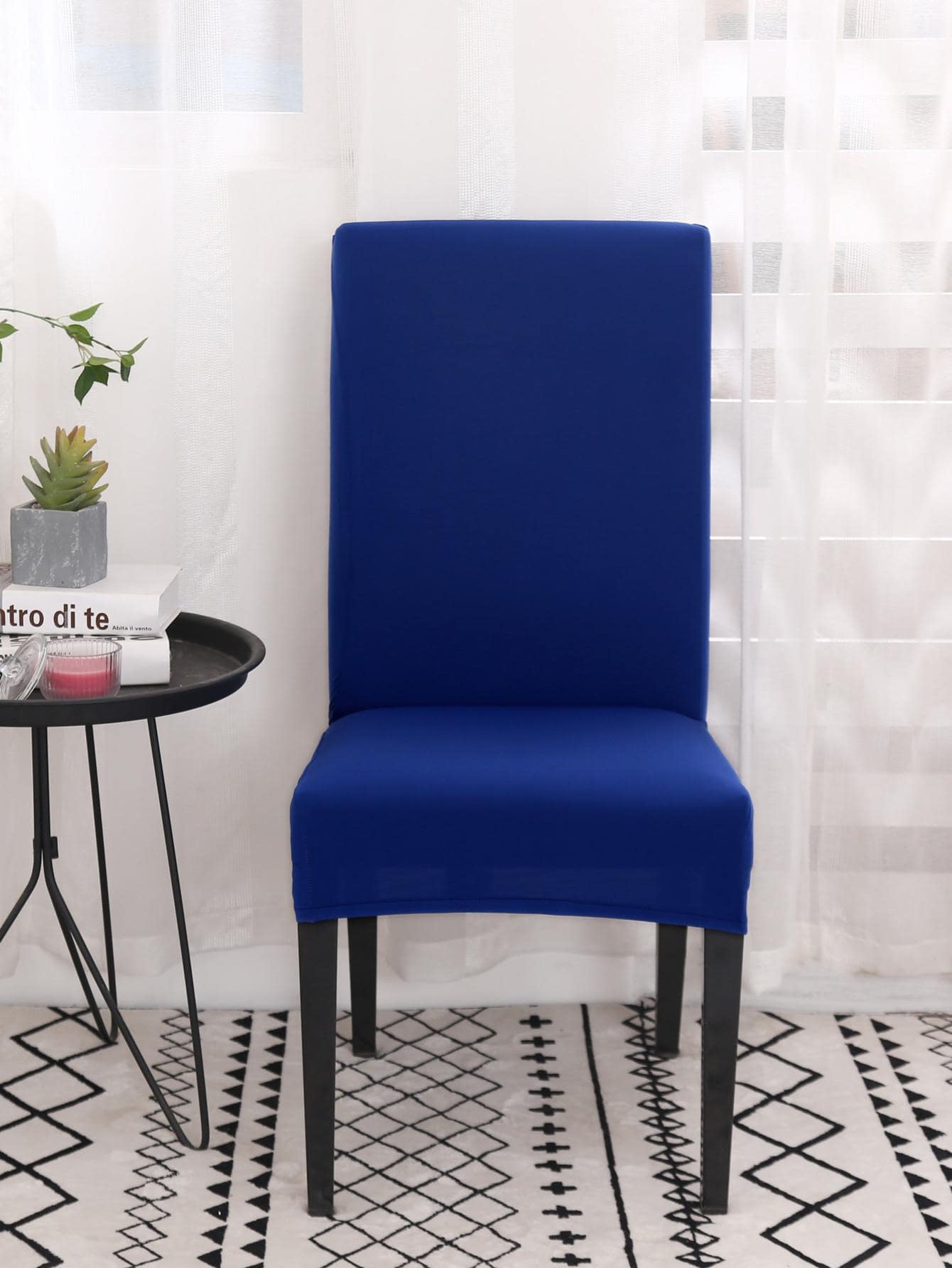 1入組素色椅套 - 寶藍色 - 查看 1