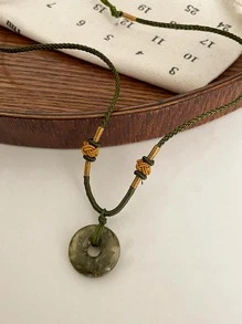 Mặt dây chuyền pha lê - xanh quân đội - Xem 2