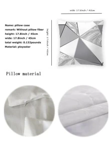 1入組幾何圖案靠墊套不附帶墊芯 - 彩色 - 查看 2