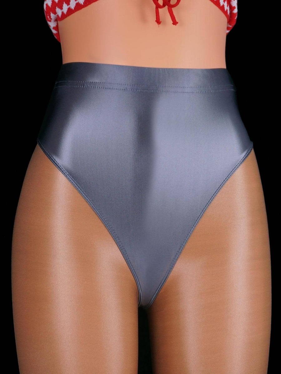 Bragas de talle alto corte alto - Gris - Ver 1