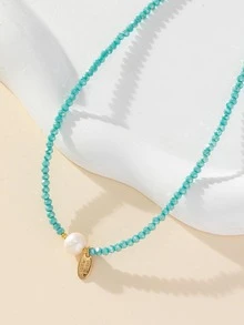 人造珍珠裝飾串珠項鍊，打造時尚男士派對禮物