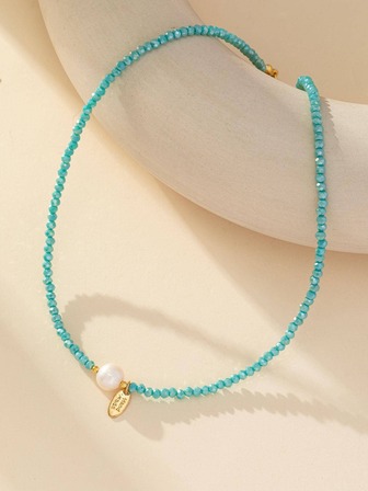 Collar con cuentas de decoración de perlas de imitación para una apariencia elegante para hombres Regalo para fiesta