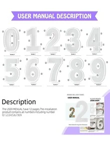 Mosaic Style Number Shaped Balloon Frame, Perfect For Birthday Party And Gathering Scene Decoration With Kt Board. (balloons And Lights Not Included) - White - View 5