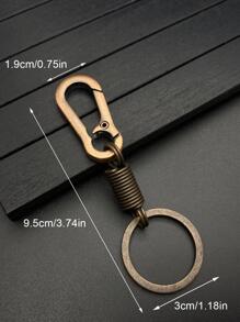 Móc Chìa Khóa Mùa Xuân Leo Móc Khóa Móc Chìa Khóa Ô Tô Có Thể Thu Vào Thắt Lưng Kẹp Karabiner Unisex - Đồng - Xem 2