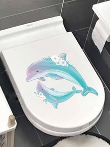 1套海豚圖案牆現代PVC牆貼牆面裝飾 - 彩色 - 查看 5
