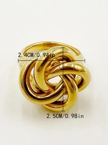 Mazuer 1pc 18K Gold & Stainless Steel Fashion Creative Dragonfly Design Ring For Women, Suitable For Daily Wear, Party, Teachers' Day, Christmas, Gathering, Travel, Vacation, Holiday Gift