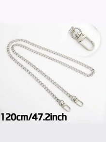 Túi xách Dây đeo cho Túi đeo chéo Dây đeo có thể tháo rời DIY Handmade Tay cầm trên vai Dây xích thay thế kim loại Bộ phận túi Phụ kiện Túi hiện tại - Bạc - Xem 3