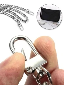 Túi xách Dây đeo cho Túi đeo chéo Dây đeo có thể tháo rời DIY Handmade Tay cầm trên vai Dây xích thay thế kim loại Bộ phận túi Phụ kiện Túi hiện tại - Bạc - Xem 4