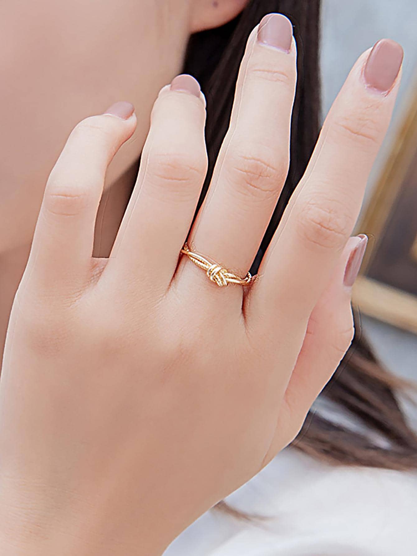 خاتم نسائي واحد من الفضة الإسترليني S925 – تصميم ع...