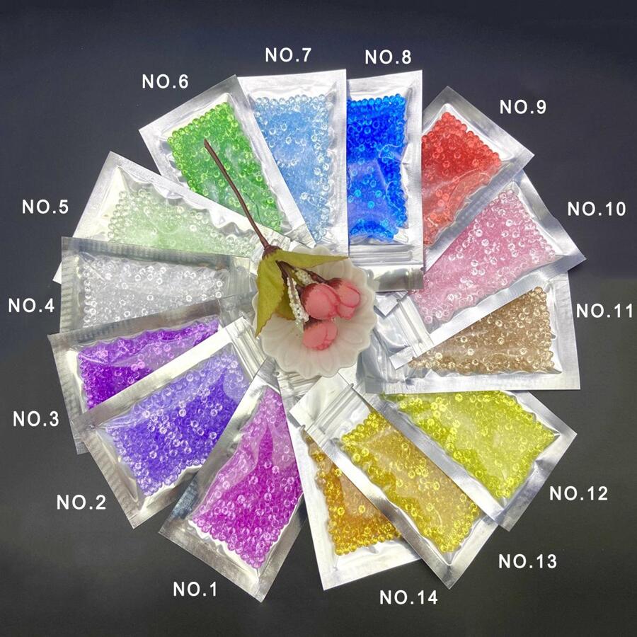 alinacutle 1入組彩色塑料DIY首飾類鑽石亮片指甲裝飾適用於手工 - 彩色 - 查看 1