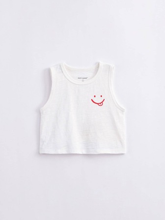 小女童卡通圖案背心上衣