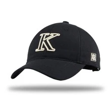 字母刺繡棒球帽 - 黑色 - 查看 2