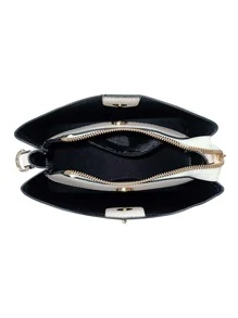 小水桶包蝴蝶裝飾時尚可調整肩帶 - 白色 - 查看 4