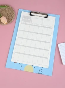 1入組卡通圖形文件剪貼板簡單多用途直接剪貼板 - 藍色 - 查看 3