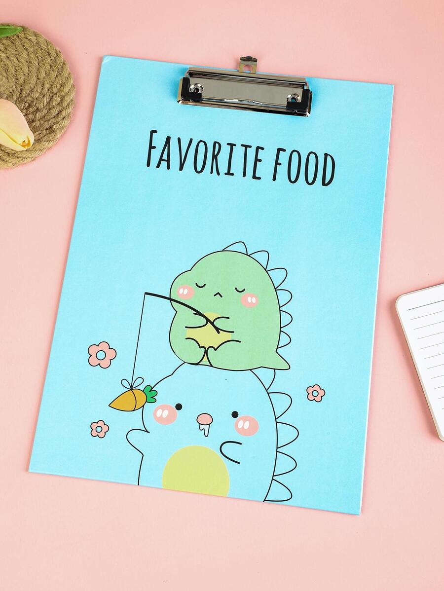 1入組卡通圖形文件剪貼板簡單多用途直接剪貼板 - 藍色 - 查看 1