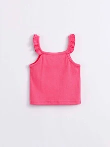 MARC&JANIE 女童荷叶边上衣 - 玫紅色 - 查看 4