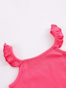 MARC&JANIE 女童荷叶边上衣 - 玫紅色 - 查看 5