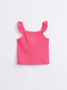 MARC&JANIE 女童荷叶边上衣 - 玫紅色 - 查看 3