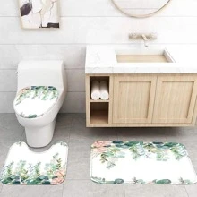 1 tấm rèm tắm in hình thực vật - Nhiều màu - Xem 3