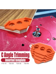 4packs Corner Radius Fixture Router Template, Fixture Radius Bend Angle, Routing Rounded Router - Orange - View 6