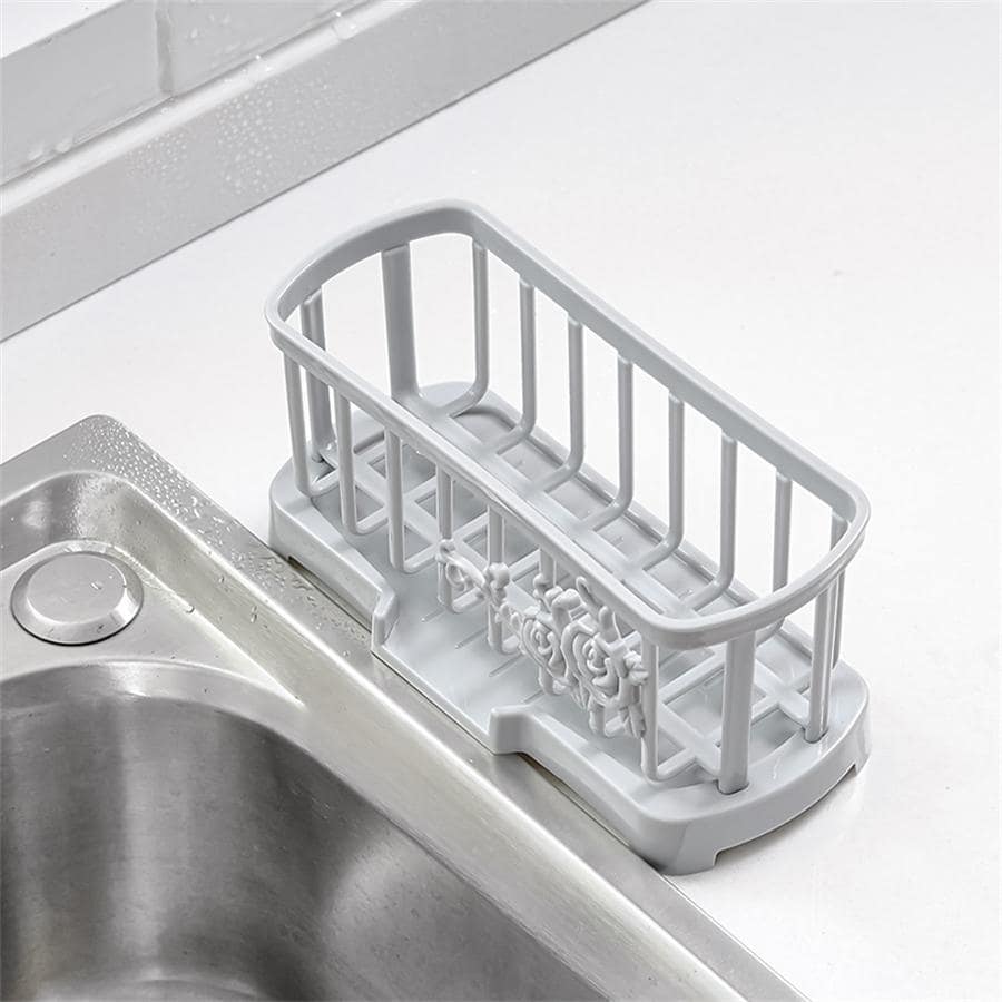 1 pieza Cesta de secado de fregadero de cocina de unicolor - Gris - Ver 1