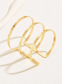 Vòng bít cánh tay nhiều lớp tối giản thời trang dành cho nam giới dự tiệc - Vàng - Xem 3