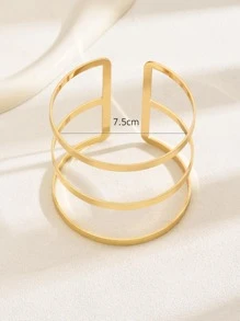 Vòng bít cánh tay nhiều lớp tối giản thời trang dành cho nam giới dự tiệc - Vàng - Xem 5