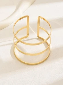 Vòng bít cánh tay nhiều lớp tối giản thời trang dành cho nam giới dự tiệc - Vàng - Xem 4