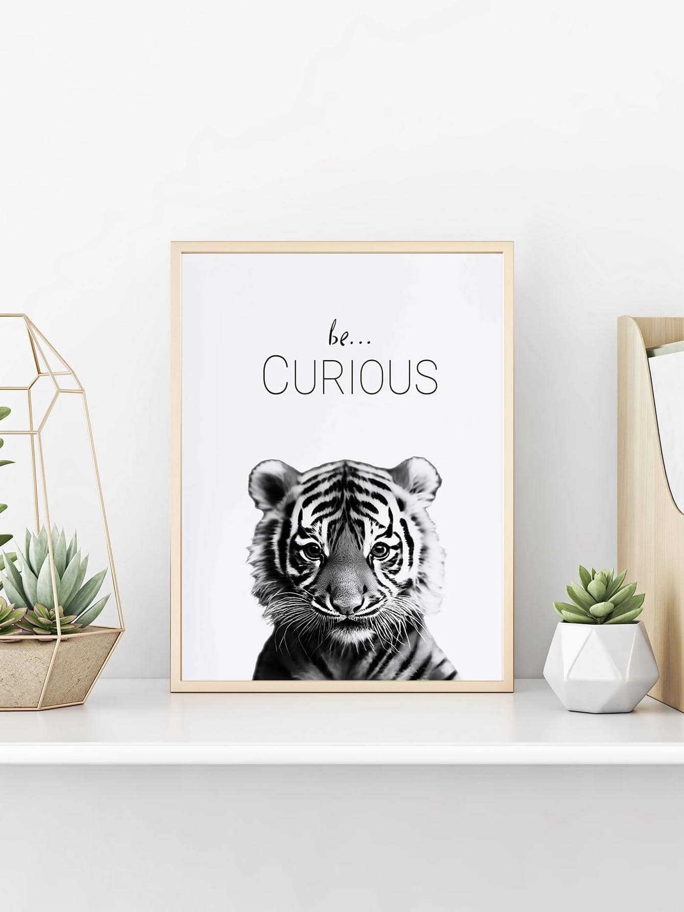 1 Màu Đen Trắng Trang Trí Nhà Tranh Canvas Trẻ Em Nghệ Thuật Treo Tường Trích Dẫn Nổi Tiếng Động Vật Trang Trí Treo Tường - màu đen - Xem 1