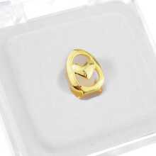 European & American Hiphop Fashion Accessory Single Tooth Cap, Heart Design, Including Adhesive - Yellow Gold - View 6