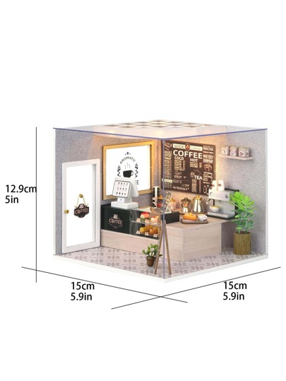 1pc Wooden Adults Block, Funny Coffee Shop Design Block For Home Room Decoration
