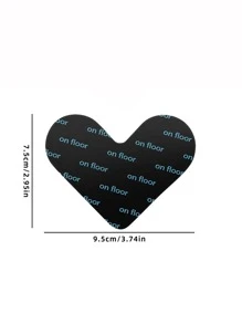 8 miếng dán thảm chống trượt hình trái tim - màu đen - Xem 7