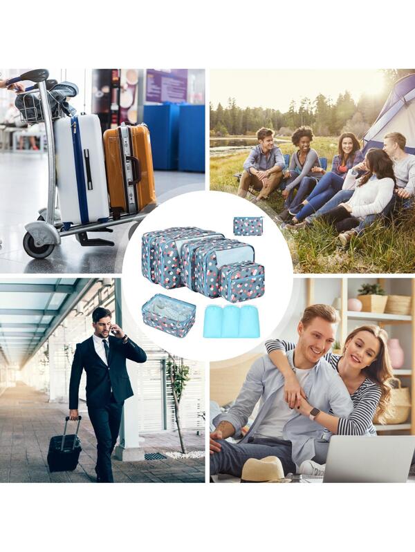 DIMJ Travel Pakcking Cubes 10 Set, Suitcase Organizer Bags Set Mesh