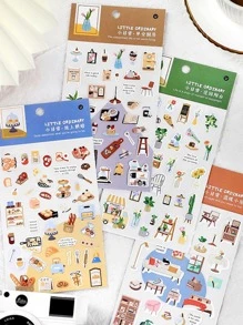 1入組隨機圖案貼紙 - 彩色 - 查看 3