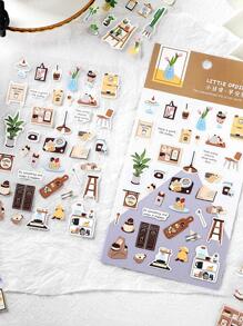 1入組隨機圖案貼紙 - 彩色 - 查看 1